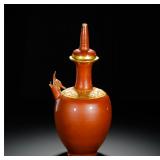 SONG JIANG RED GLAZED PHOENIX-HEADED VASE