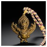 QING DYNASTY COPPER GOLDEN-WINGED GREAT PENG...