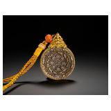 BRONZE GILDED NINE PALACES AND EIGHT TRIGRAMS...