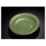 YUAN LONGQUAN KILN CELADON PLATE ENGRAVED WITH...