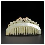 HAN DYNASTY HETIAN JADE DOUBLE PHOENIX PATTERN...