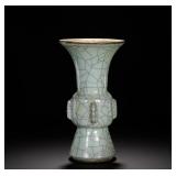 SONG DYNASTY OFFICIAL KILN POWDER BLUE GLAZE...