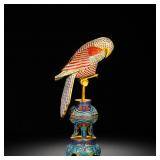 QING DYNASTY COPPER BODY CLOISONNE ENAMEL...