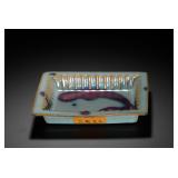 SONG JUN KILN SKY BLUE GLAZE PURPLE SPOT SQUARE...