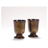 QING DYNASTY QIANLONG LACQUERWARE WINE CUPS
