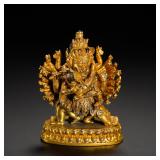 BRONZE GILDED VAJRA INCH BUDDHA PENDANT OF THE...