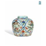 A FIVE-COLORED DRAGON PATTERN JAR FROM THE...