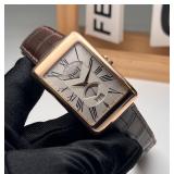 PIAGET 18K ROSE GOLD CASE WITH DARK BROWN...
