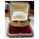 8K GOLD CLOVERLEAF SKELETONIZED BRACELET