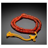 STRING OF RED AGATE FROM THE MING DYNASTY