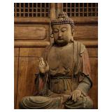 MING DYNASTY NANMU CARVINGS OF SAKYAMUNI...