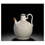 SONG DING KILN WHITE GLAZED ROUND-BELLIED EWER