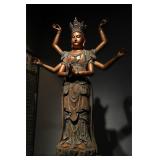 A WOODCARVING OF THE MING DYNASTY, AN...