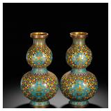 QING DYNASTY QIANLONG COPPERPLATE CLOISONNE...