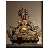 GILDED BRONZE STATUE OF THE YELLOW GOD OF...