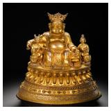 A GILDED BRONZE STATUE OF THE FIVE SONS OF...