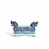 MING YONGXUAN BLUE AND WHITE HOLLOWED-OUT PEN...
