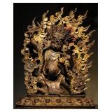 BRONZE GILDED VAJRAPANI STATUES FROM THE QING...
