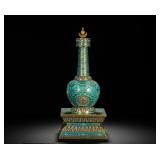 QIANLONG COPPER CLOISONNE ENAMEL PAGODA