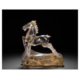 CRYSTAL HORSE ORNAMENTS FROM THE QIANLONG...