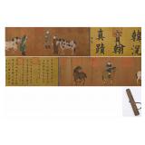 TANG HANHUANG (723-787) HANDSCROLL OF FINE...