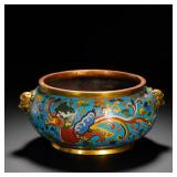 QING DYNASTY JINGTAI STYLE COPPER GILT...