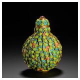 QING DYNASTY QIANLONG BRONZE GILDED AND...