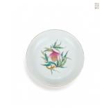 QING GUANGXU PINK AND WHITE PORCELAIN PLATE...
