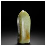 NEOLITHIC GREEN JADE CICADA-SHAPED PENDANT