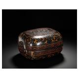 HAN DYNASTY LACQUER-PAINTED SCROLL CLOUD...