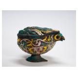 BRONZE INLAID WITH GOLD AND SILVER INLAID WITH...