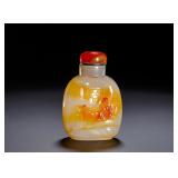 QING DYNASTY AGATE SNUFF POT