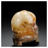 HAN DYNASTY HETIAN JADE AUSPICIOUS BEAST