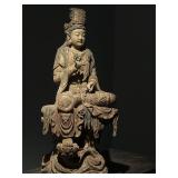 WOODCARVING OF THE FREE AND EASY GUANYIN FROM...