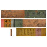 A LONG SCROLL OF LANDSCAPE ON SILK BY LI CHENG...
