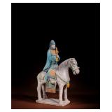 TRI-COLOR GLAZED TERRACOTTA WARRIORS OF THE...