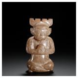 A CEREMONIAL JADE STATUE FROM THE SHANG DYNASTY