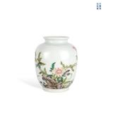 QING DYNASTY YONGZHENG PASTEL CAVE STONE FLOWER...