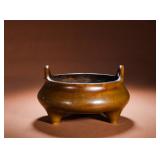 BRONZE THREE-LEGGED FURNACE WITH SKY-PIERCING...