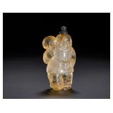 QING DYNASTY CRYSTAL SNUFF POT