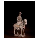 PAINTED POTTERY FIGURINES OF CIVIL OFFICIALS...
