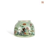 QING DYNASTY JIAQING BEAN GREEN GROUND...