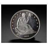 1838 AMERICAN SEATED STATUE OF LIBERTY SILVER COIN