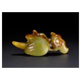 RED MOUNTAIN CULTURE YELLOW JADE CICADA BIRD...