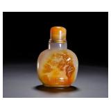 QING DYNASTY AGATE SNUFF POT