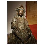 A GILDED BRONZE STATUE OF MAITREYA BODHISATTVA...