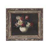 VASE OF ROSES, FERNAND TOUSSAINT (BELGIAN,...