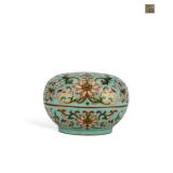A QING DYNASTY PINK AND WHITE PORCELAIN VASE...