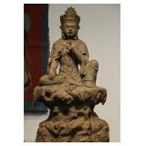 SEATED STATUE OF GUANYIN IN NANMU, MING DYNASTY
