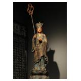 SONG DYNASTY NANMU LACQUER GOLD PAINTED DIZANG...